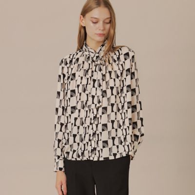 MACKINTOSH LONDON (Women)/マッキントッシュ ロンドン レトロタイルプリントブラウス(G5M16643__) クロ09L トップス【三越伊勢丹/公式】