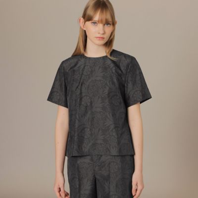 ＜MACKINTOSH LONDON (Women)＞【ＢＩＢＵＲＹ　ＦＬＯＷＥＲ　００１】シャドーバイブリータフタブラウス（Ｇ５Ｍ２１１４３＿＿）