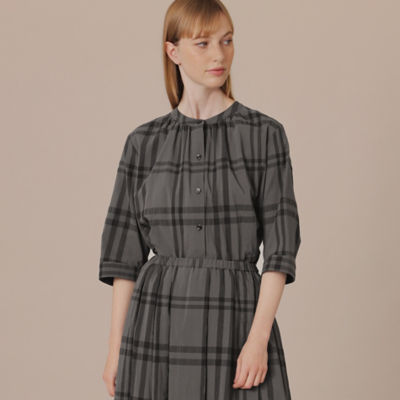 ＜MACKINTOSH LONDON (Women)＞コットンポリエステルチェックブラウス（Ｇ５Ｍ２２３５４＿＿）