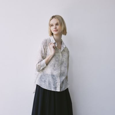マッキントッシュ ロンドンBIBURY FLOWERブラウス日本製 ベージュ40 マッキントッシュ ロンドンBIBURY FLOWERブラウス日本製