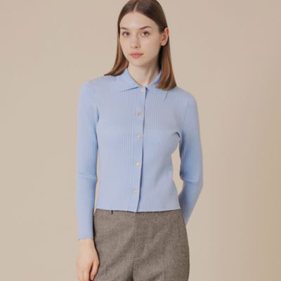 MACKINTOSH LONDON (Women)/マッキントッシュ ロンドン クリアーニット衿付きカーディガン(G5N07601__) アオ22L トップス【三越伊勢丹/公式】