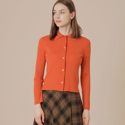 MACKINTOSH LONDON (Women)/マッキントッシュ ロンドン クリアーニット衿付きカーディガン(G5N07601__) オレンジ80L トップス【三越伊勢丹/公式】