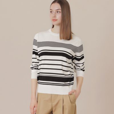MACKINTOSH LONDON (Women)/マッキントッシュ ロンドン イレギュラーボーダーニットプルオーバー（Ｇ５Ｎ１５５１２＿＿）