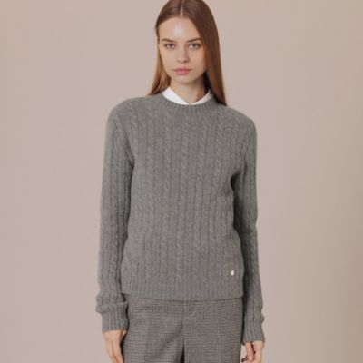 ＜MACKINTOSH LONDON (Women)＞【Ｔｈｅ　Ｅｓｓｅｎｔｉａｌ　Ｃｏｌｌｅｃｔｉｏｎ】カシミヤケーブルニットプルオーバー（Ｇ５Ｎ１６２１０＿＿）