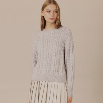 MACKINTOSH LONDON (Women)/マッキントッシュ ロンドン ブリリアントニットケーブルプルオーバー(G5N21619__) グレー06L トップス【三越伊勢丹/公式】