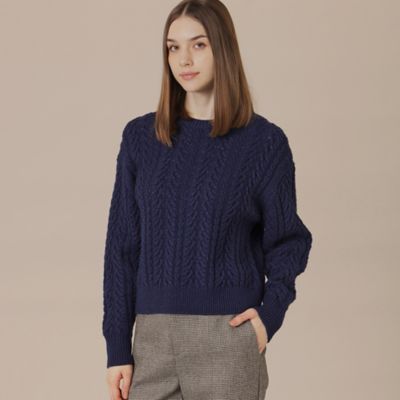 MACKINTOSH LONDON (Women)/マッキントッシュ ロンドン ブリリアントニットケーブルプルオーバー(G5N21619__) アオ28L トップス【三越伊勢丹/公式】