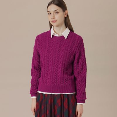 MACKINTOSH LONDON (Women)/マッキントッシュ ロンドン ブリリアントニットケーブルプルオーバー(G5N21619__) パープル38L トップス【三越伊勢丹/公式】