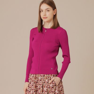 MACKINTOSH LONDON (Women)/マッキントッシュ ロンドン ブライトレーヨンニットカーディガン(G5N25617__) アカ12L トップス【三越伊勢丹/公式】