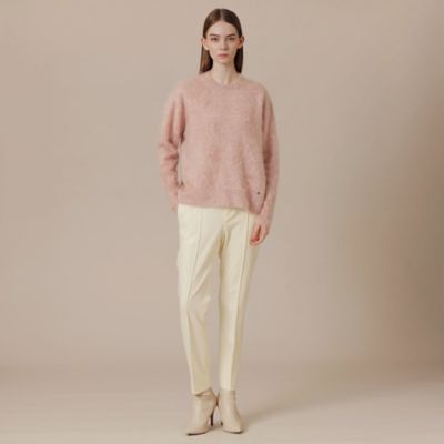 ATON ✨カシミヤ100% ファーニットプルオーバー　サイズ2 ピンク Precious12月号】ファーカシミヤニットプルオーバー