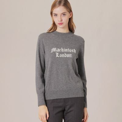 ＜MACKINTOSH LONDON (Women)＞カシミヤロゴニットプルオーバー（Ｇ５Ｎ４３８２３＿＿）