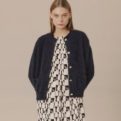 ＜MACKINTOSH LONDON (Women)＞アルパカシャギーニットカーディガン（Ｇ５Ｎ６０６０６＿＿）