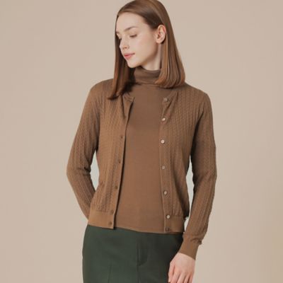 MACKINTOSH LONDON (Women)/マッキントッシュ ロンドン クリアニットレーシーカーディガン(G5N64601__) チャ50L トップス【三越伊勢丹/公式】