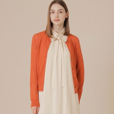 MACKINTOSH LONDON (Women)/マッキントッシュ ロンドン クリアニットレーシーカーディガン(G5N64601__) オレンジ80L トップス【三越伊勢丹/公式】
