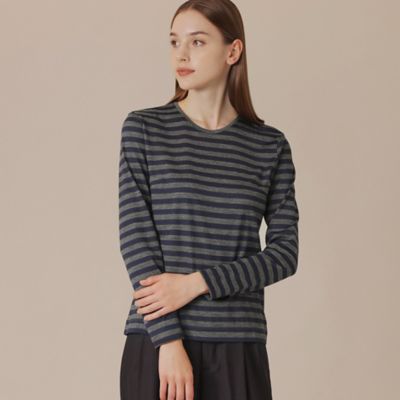 ＜MACKINTOSH LONDON (Women)＞ウォッシャブルウールボーダープルオーバー（Ｇ５Ｐ０５４５５＿＿）