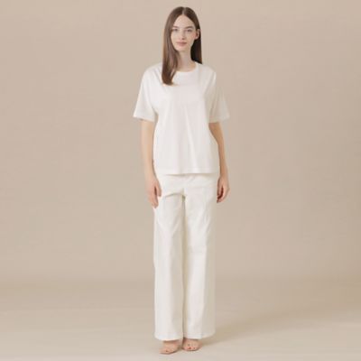 【婦人画報掲載】【Ｔｈｅ　Ｅｓｓｅｎｔｉａｌ　Ｃｏｌｌｅｃｔｉｏｎ】プレーティング天竺半袖Ｔシャツ（Ｇ５Ｐ０７５５８＿＿）