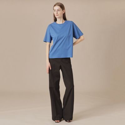 【婦人画報掲載】【Ｔｈｅ　Ｅｓｓｅｎｔｉａｌ　Ｃｏｌｌｅｃｔｉｏｎ】プレーティング天竺半袖Ｔシャツ（Ｇ５Ｐ０７５５８＿＿）