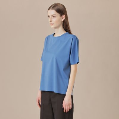 【婦人画報掲載】【Ｔｈｅ　Ｅｓｓｅｎｔｉａｌ　Ｃｏｌｌｅｃｔｉｏｎ】プレーティング天竺半袖Ｔシャツ（Ｇ５Ｐ０７５５８＿＿）
