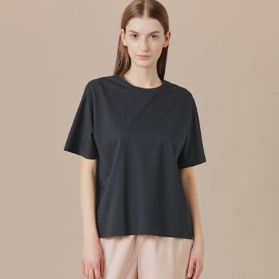 【婦人画報掲載】【Ｔｈｅ　Ｅｓｓｅｎｔｉａｌ　Ｃｏｌｌｅｃｔｉｏｎ】プレーティング天竺半袖Ｔシャツ（Ｇ５Ｐ０７５５８＿＿）
