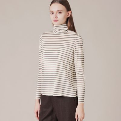 ＜MACKINTOSH LONDON (Women)＞ウォッシャブルウール天竺ボーダープルオーバー（Ｇ５Ｐ０７８５９＿＿）
