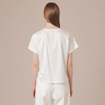 【婦人画報掲載】【ＢＩＢＵＲＹ　ＦＬＯＷＥＲ】ハイゲージスムースバイブリーフラワープリントＴシャツ（Ｇ５Ｐ０９３５７＿＿）