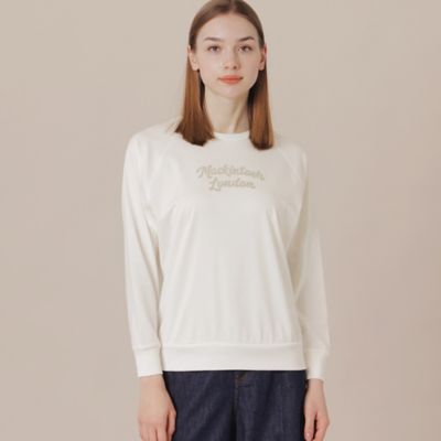 ❁ MACKINTOSH LONDON 　【新品タグ付き】ゆったりレースTシャツ ウールプレーティングドレスロングTシャツ(トップス
