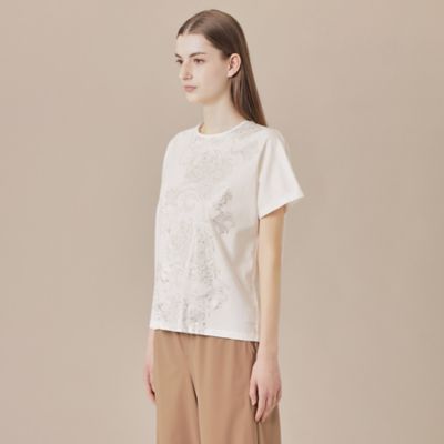 【ＢＩＢＵＲＹ　ＦＬＯＷＥＲ】ラインバイブリーフラワーＴシャツ（Ｇ５Ｐ１３５５６＿＿）