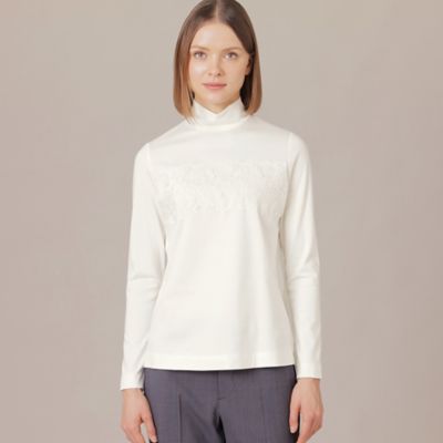 ＜MACKINTOSH LONDON (Women)＞レースコンビハイネックプルオーバー（Ｇ５Ｐ１６１７１＿＿）
