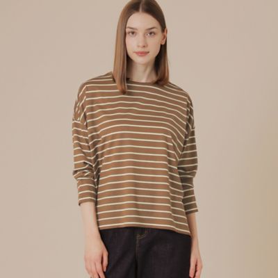 MACKINTOSH LONDON サイズ44　半袖リブニット　ブラウン MACKINTOSH LONDON サイズ44 半袖リブニット ブラウン ブライト