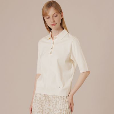 ＜MACKINTOSH LONDON (Women)＞【エクラ掲載】シルケットフライスポロシャツ（Ｇ５Ｐ２２３７０＿＿）