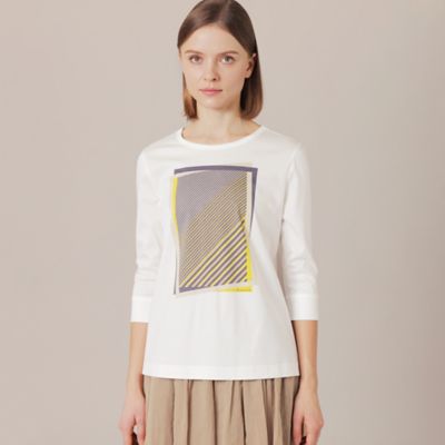 ＜MACKINTOSH LONDON (Women)＞マルチストライププリントＴシャツ（Ｇ５Ｐ３２１５７＿＿）