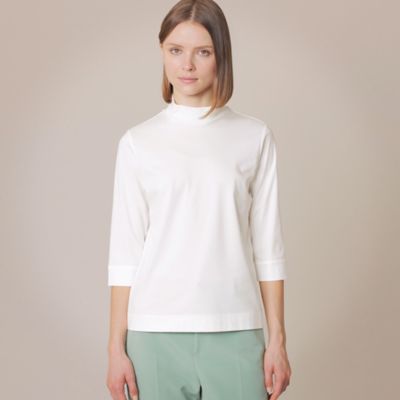 ＜MACKINTOSH LONDON (Women)＞【ＳＵＰＥＲ　ＦＩＮＥ　ＬＡＢ．】パウダーシュガーコットンハイネックプルオーバー（Ｇ５Ｐ３４１６５＿＿）