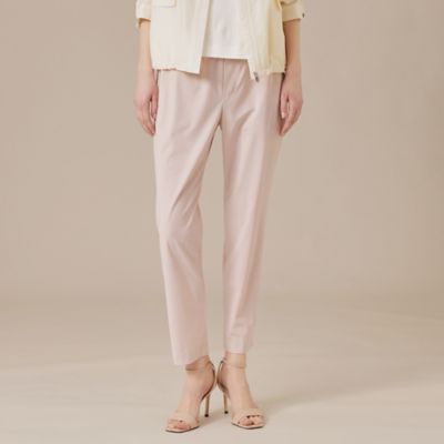 【婦人画報掲載】【Ｌｅｓｂｕｒｙ　Ｅａｓｙ　Ｐａｎｔｓ／レスベリー　イージーパンツ】トリコットストレッチクロップトパンツ（Ｇ５Ｒ０５５４３＿