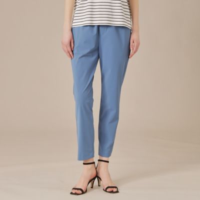 【婦人画報掲載】【Ｌｅｓｂｕｒｙ　Ｅａｓｙ　Ｐａｎｔｓ／レスベリー　イージーパンツ】トリコットストレッチクロップトパンツ（Ｇ５Ｒ０５５４３＿