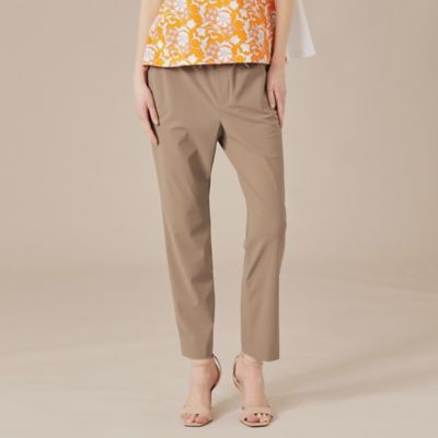 【婦人画報掲載】【Ｌｅｓｂｕｒｙ　Ｅａｓｙ　Ｐａｎｔｓ／レスベリー　イージーパンツ】トリコットストレッチクロップトパンツ（Ｇ５Ｒ０５５４３＿
