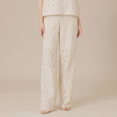 ＜MACKINTOSH LONDON (Women)＞フラワーカットジャカードパンツ（Ｇ５Ｒ０９５６５＿＿）
