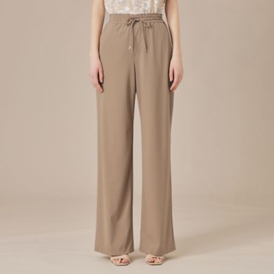 【Ｌｅｓｂｕｒｙ　Ｅａｓｙ　Ｐａｎｔｓ／レスベリー　イージーパンツ】トリコットストレッチワイドトパンツ（Ｇ５Ｒ１３５４３＿＿）