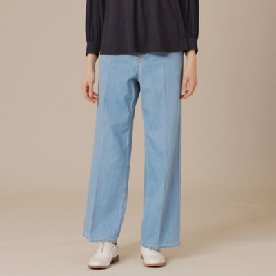 ＜MACKINTOSH LONDON (Women)＞コットンリネンデニムワイドパンツ（Ｇ５Ｒ１５５１７＿＿）