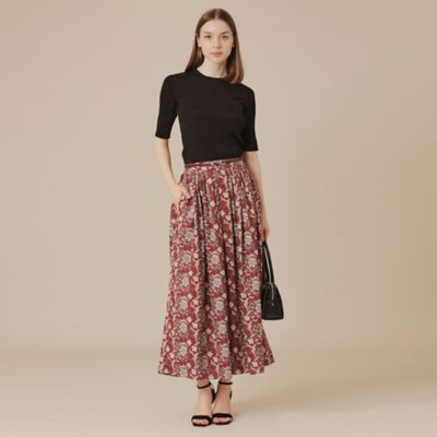 マッキントッシュロンドン バイブリーフラワージャカードスカート 49,500円 婦人画報掲載】【BIBURY FLOWER】バイブリー