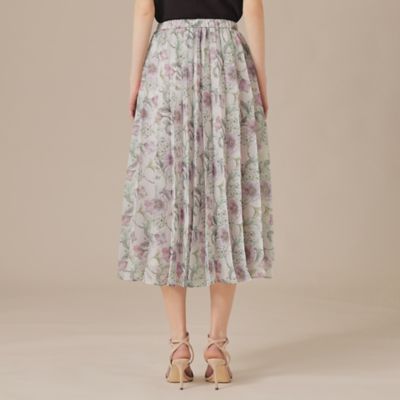 【婦人画報掲載】【ＢＩＢＵＲＹ　ＦＬＯＷＥＲ】ドローイングカラーバイブリーフラワースカート（Ｇ５Ｓ０９５３５＿＿）