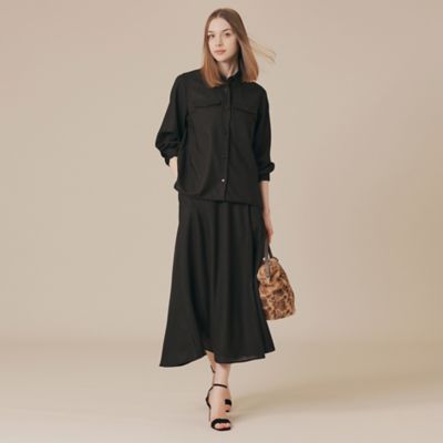 ウォッシャブルウールビエラスカート（G5S09624＿＿