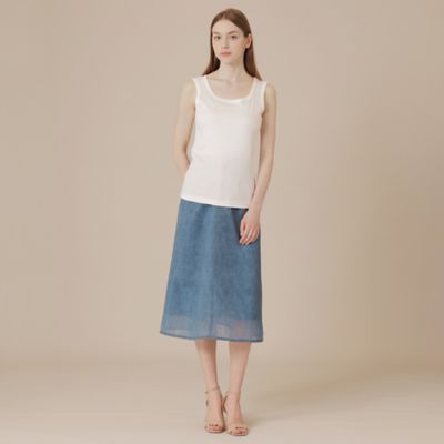 美品✨マッキントッシュ ロンドン　巻きスカート　プリーツ　スカート ロゴボタン コットンキュプラストレッチスカート(スカート)｜MACKINTOSH