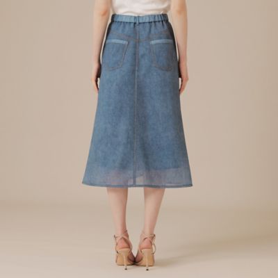 未使用 マッキントッシュロンドン レインドロッププリントスカート 接触冷感 XL 接触冷感】【ウォッシャブル】メリルハイテンションAライン