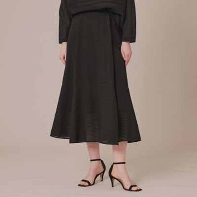 ＜MACKINTOSH LONDON (Women)＞【エクラ掲載】タックボーダースカート（Ｇ５Ｓ１２３２４＿＿）