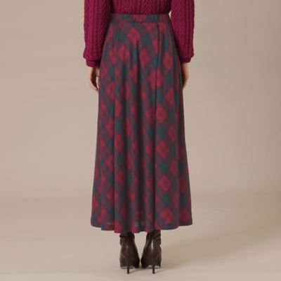 シアーウールチェックスカート（G5S14642＿＿