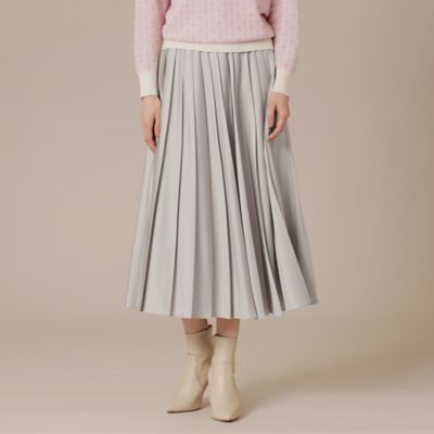 ＜MACKINTOSH LONDON (Women)＞【Ｐｒｅｃｉｏｕｓ１２月号】ハンマーサテンプリーツスカート（Ｇ５Ｓ１５６５４＿＿）