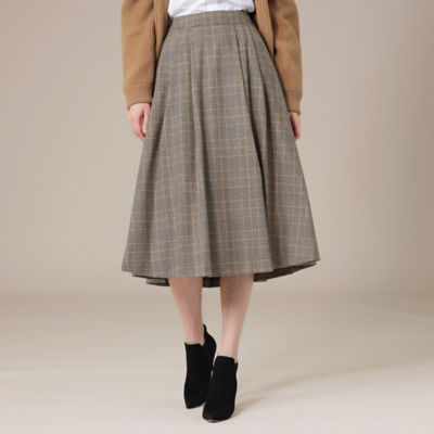 ＜MACKINTOSH LONDON (Women)＞ストレッチサキソニーチェックスカート（Ｇ５Ｓ１９６４３＿＿）