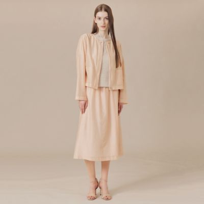 未使用✨ マッキントッシュロンドン ガーデニアシアースカート 大きいサイズ 46 Precious掲載】ハイブリッドギャバジンスカート(スカート