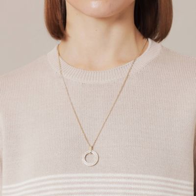 ＜MACKINTOSH LONDON (Women)＞キュービックジルコニアリングネックレス（Ｇ５Ｖ０１１０２＿＿）