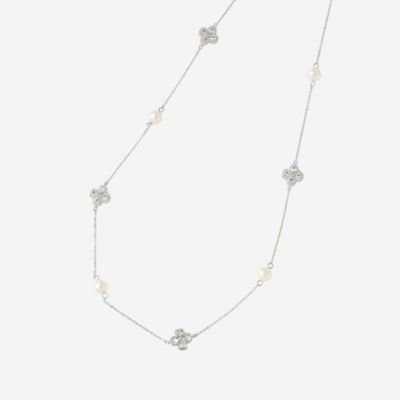 ビジューフラワーパールステーションネックレス（Ｇ５Ｖ０２５１６＿＿）