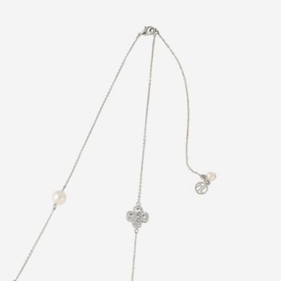 ビジューフラワーパールステーションネックレス（Ｇ５Ｖ０２５１６＿＿）